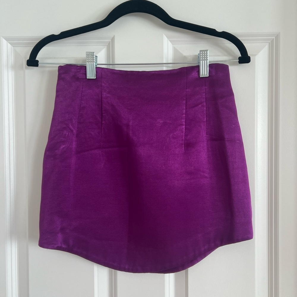 Zara Purple Mini Skirt - Picture 2 of 3